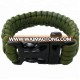 Paracord Adjustable Survival Bracelet Camping Wristband With Plastic Buckle