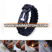 KongBo 4 in 1 Flint Fire Starter Outdoor Paracord Survival Bracelet