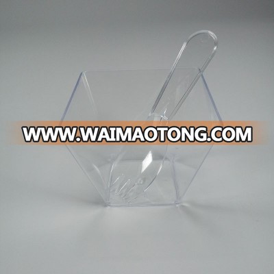 Wholesale Square Plastic Cups For Dessert Plastic Pudding Cup