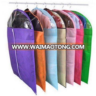 Non-woven Clothes Dustproof Cover Candy Solid Color Clothes Hanging  Visible Organizer