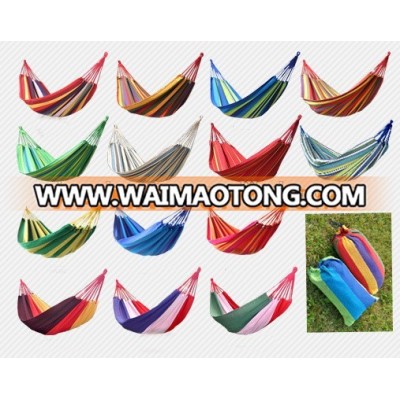 High Quality stripe design hammock swings outdoor double camping hammock