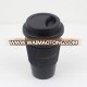 Wholesale shaker cup,Black plastic coffee cup