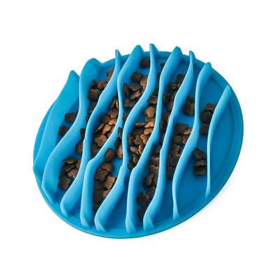 Feeder Dispenser High Quality Pet Slow Food Wavy Bowl Anti Choke Silicone Slow Feeder Dog Bowl